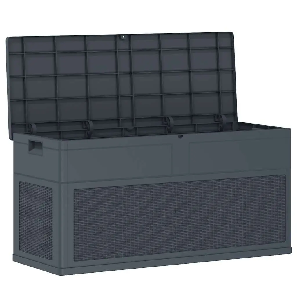 Storage Box 320L Outdoor Garden Patio Anthracite Weather Resistant Durable