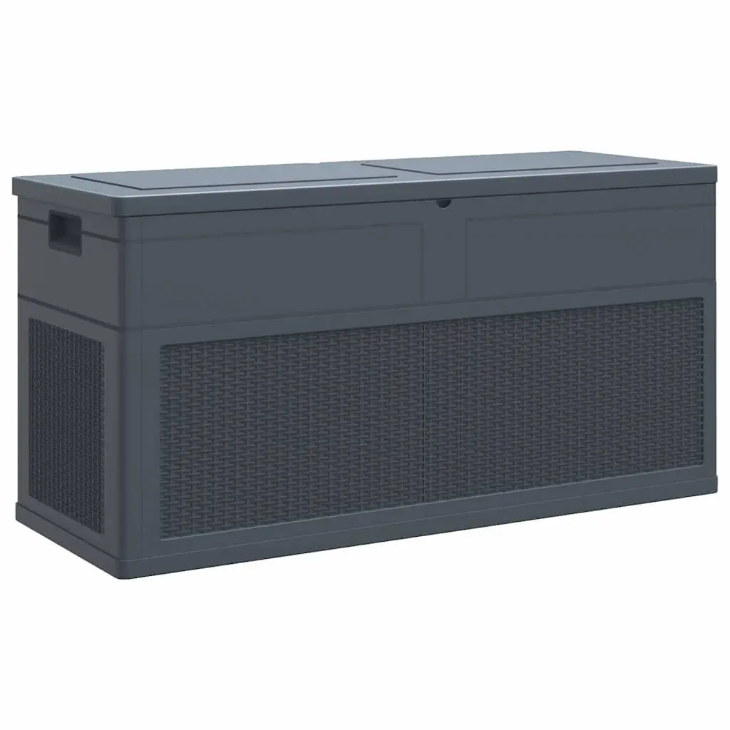 Storage Box 320L Outdoor Garden Patio Anthracite Weather Resistant Durable