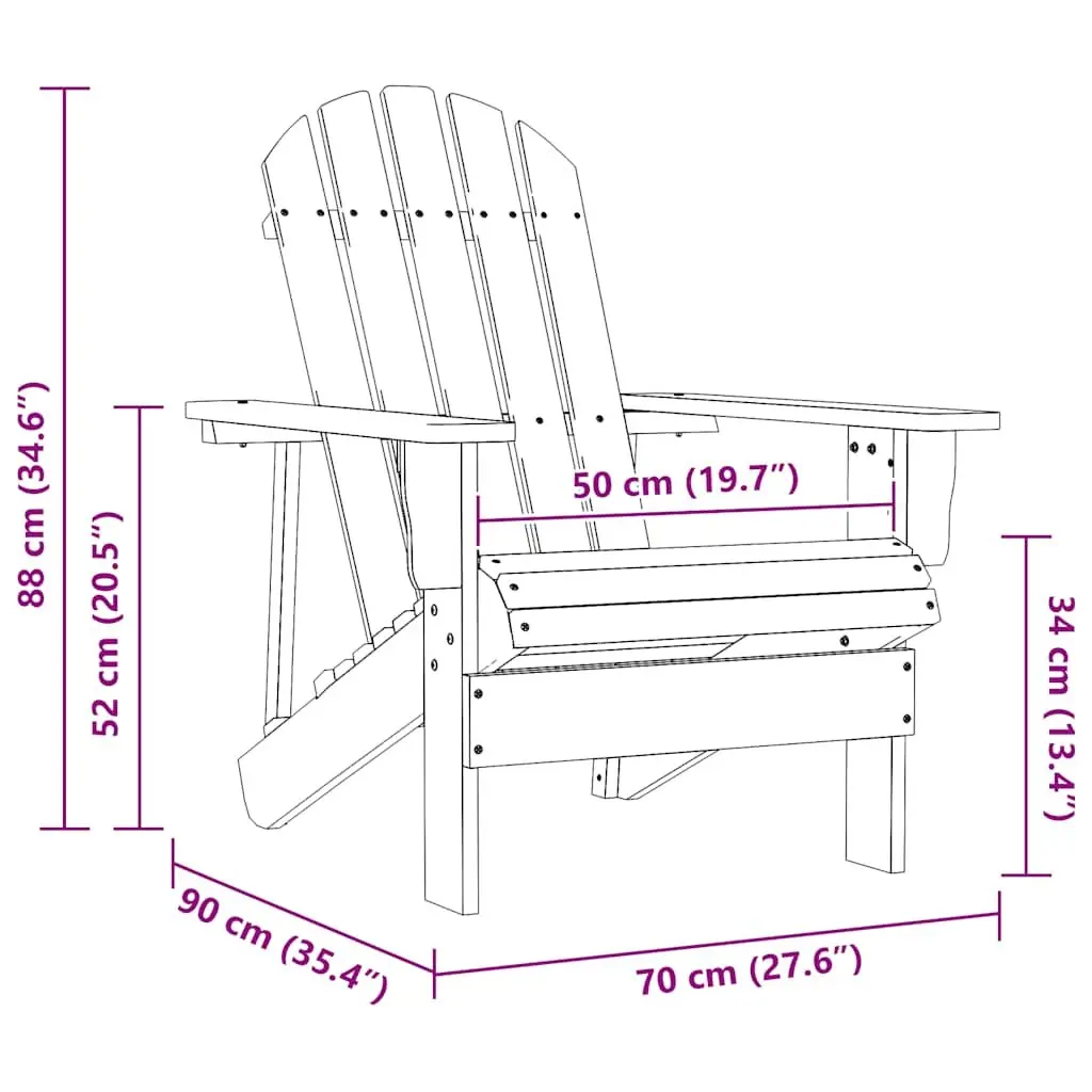 Garden Chair Outdoor Armchair Grey Solid Hardwood Patio Furniture