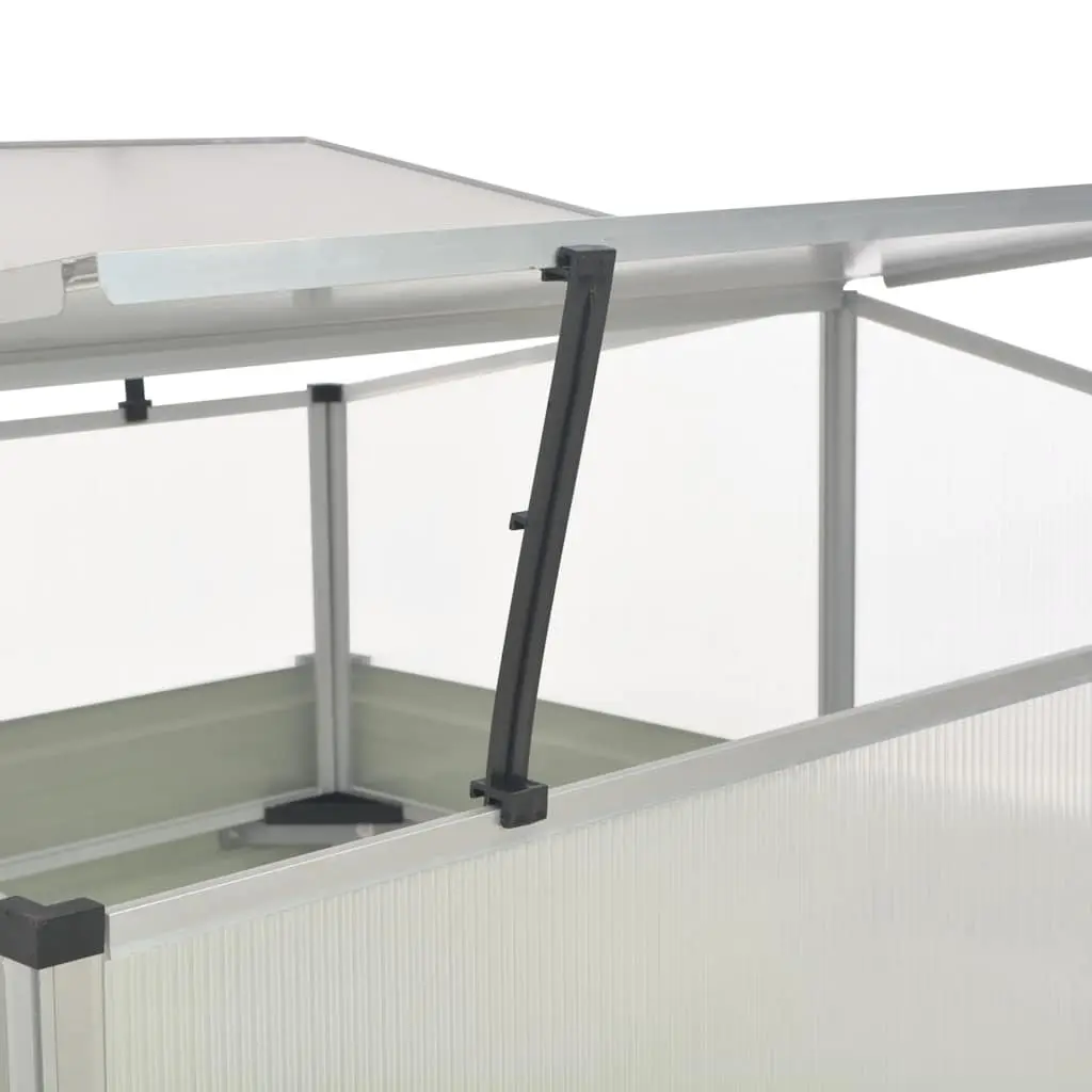 Greenhouse Plant Shelter 100x100x85 cm Brown Galvanised Steel PC Board