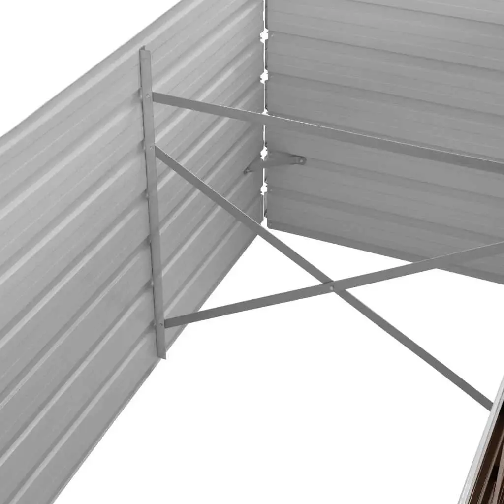 Raised Garden Bed Brown Galvanised Steel Planter 320x80x45cm for Vegetables Flowers