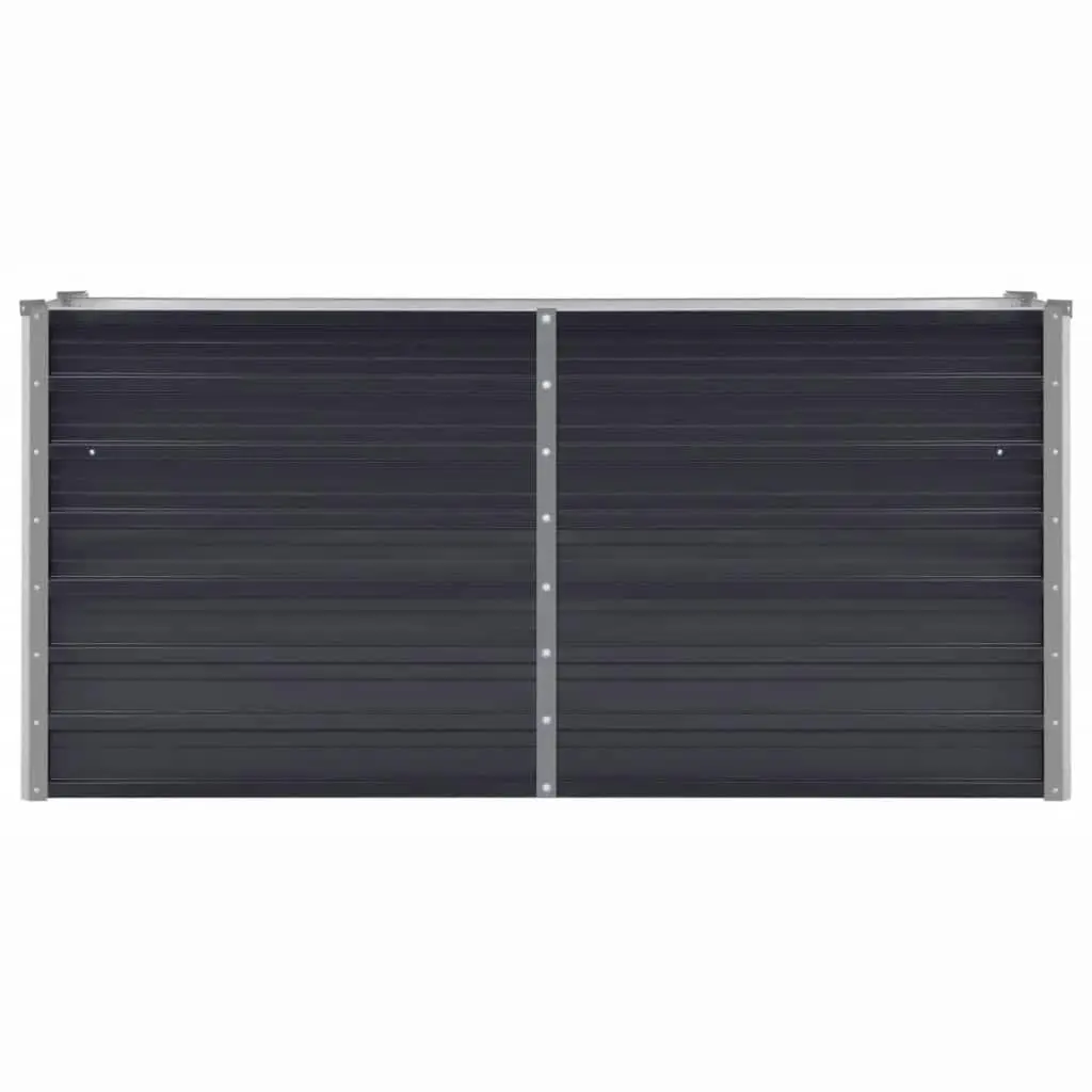 Raised Bed Planter Box Galvanised Steel 160x40x77cm Anthracite