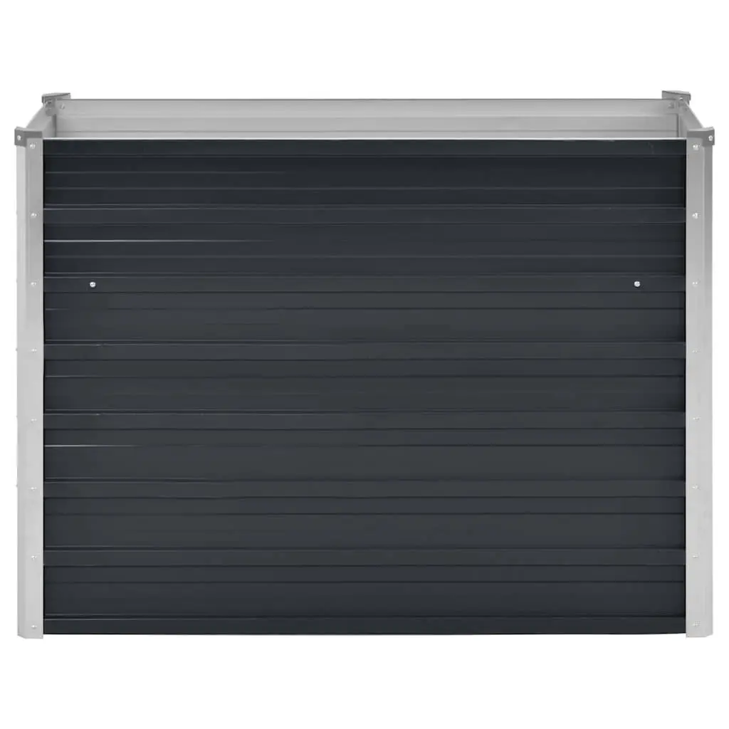 Garden Raised Bed Anthracite Galvanised Steel Planter Box 100x40x77 cm
