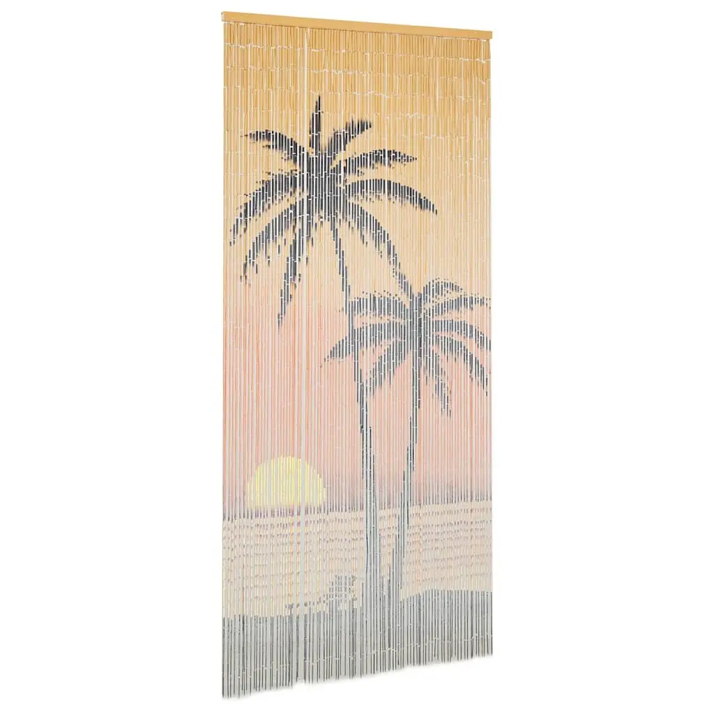 Bamboo Insect Door Curtain Fly Mosquito Barrier 90 x 200 cm Multicolour