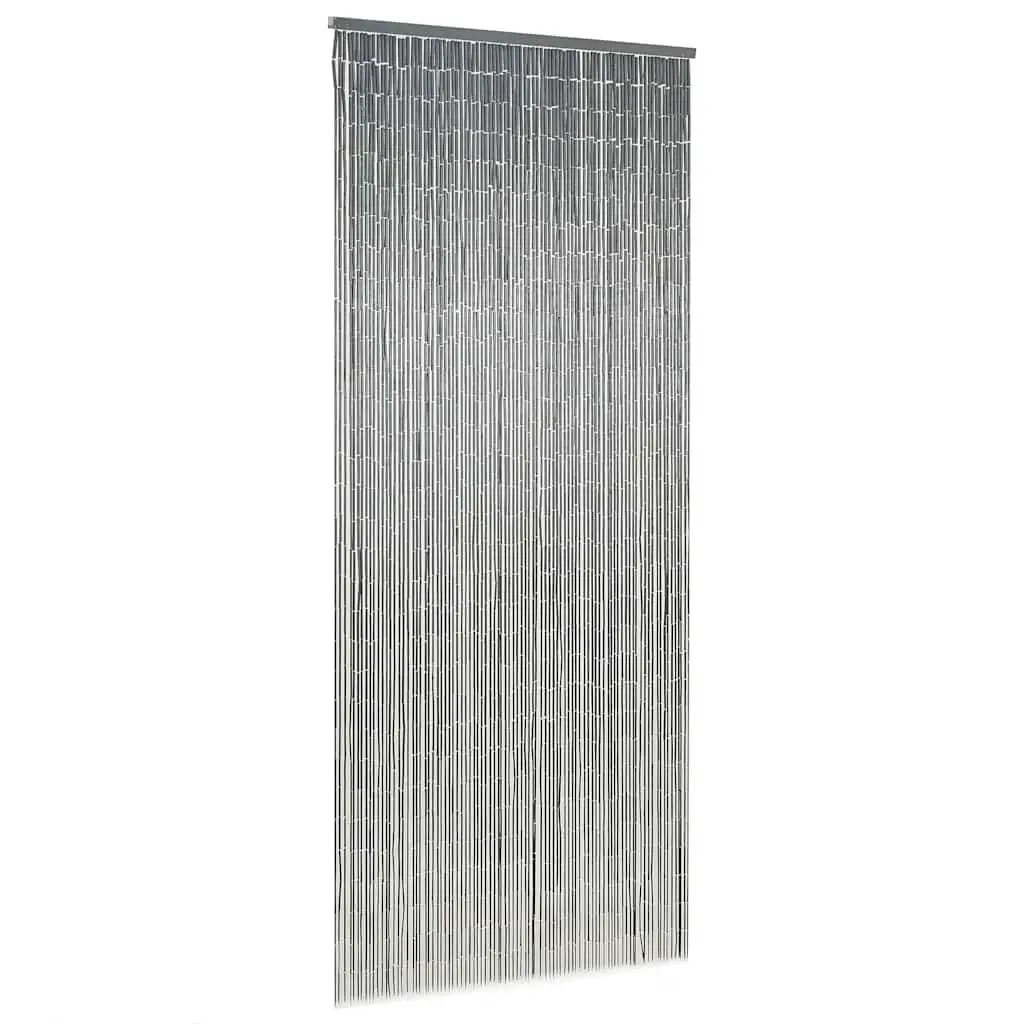 Bamboo Door Curtain Insect Screen 90x200 cm Grey Room Divider Decor