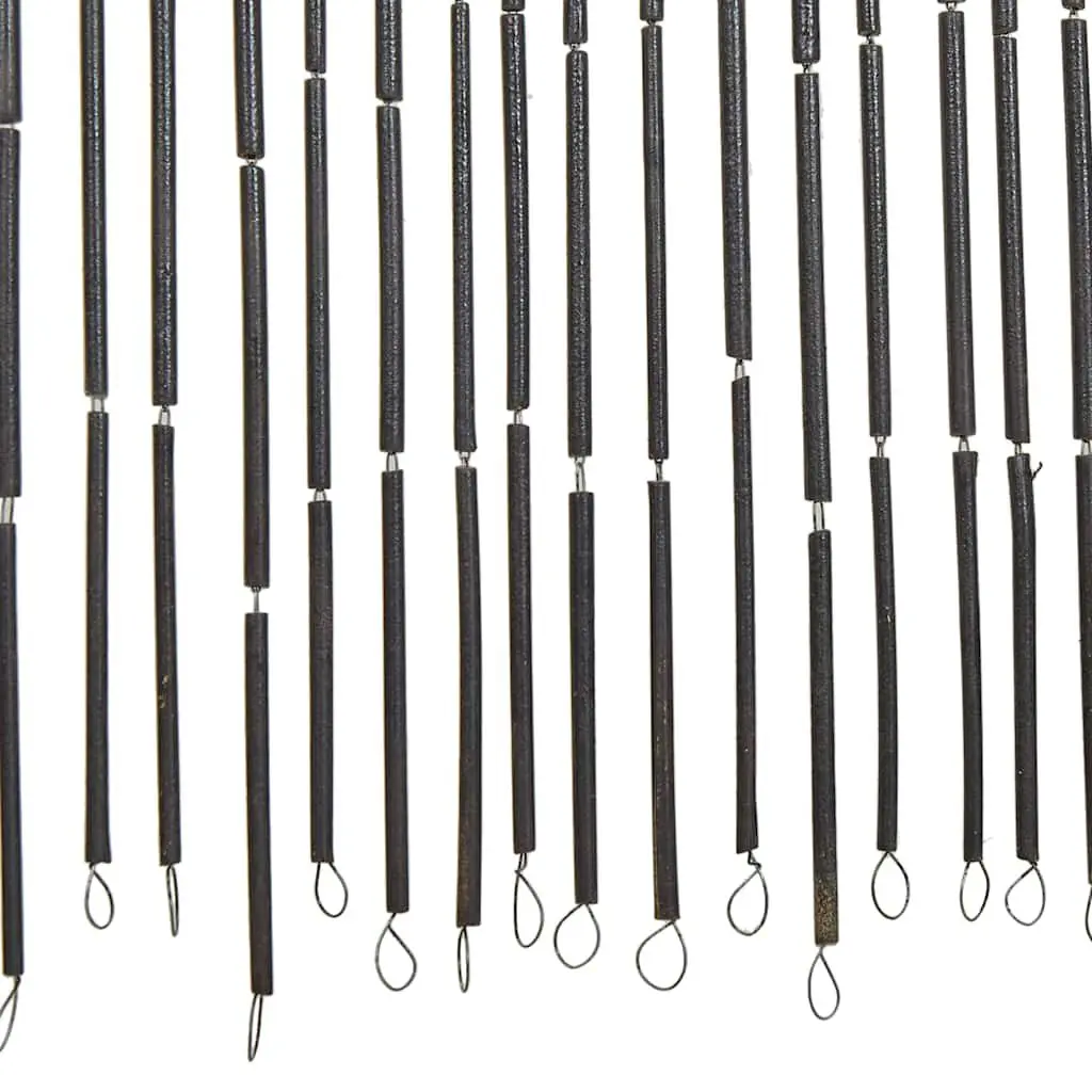Bamboo Door Curtain Insect Screen 90x200 cm Grey Room Divider Decor