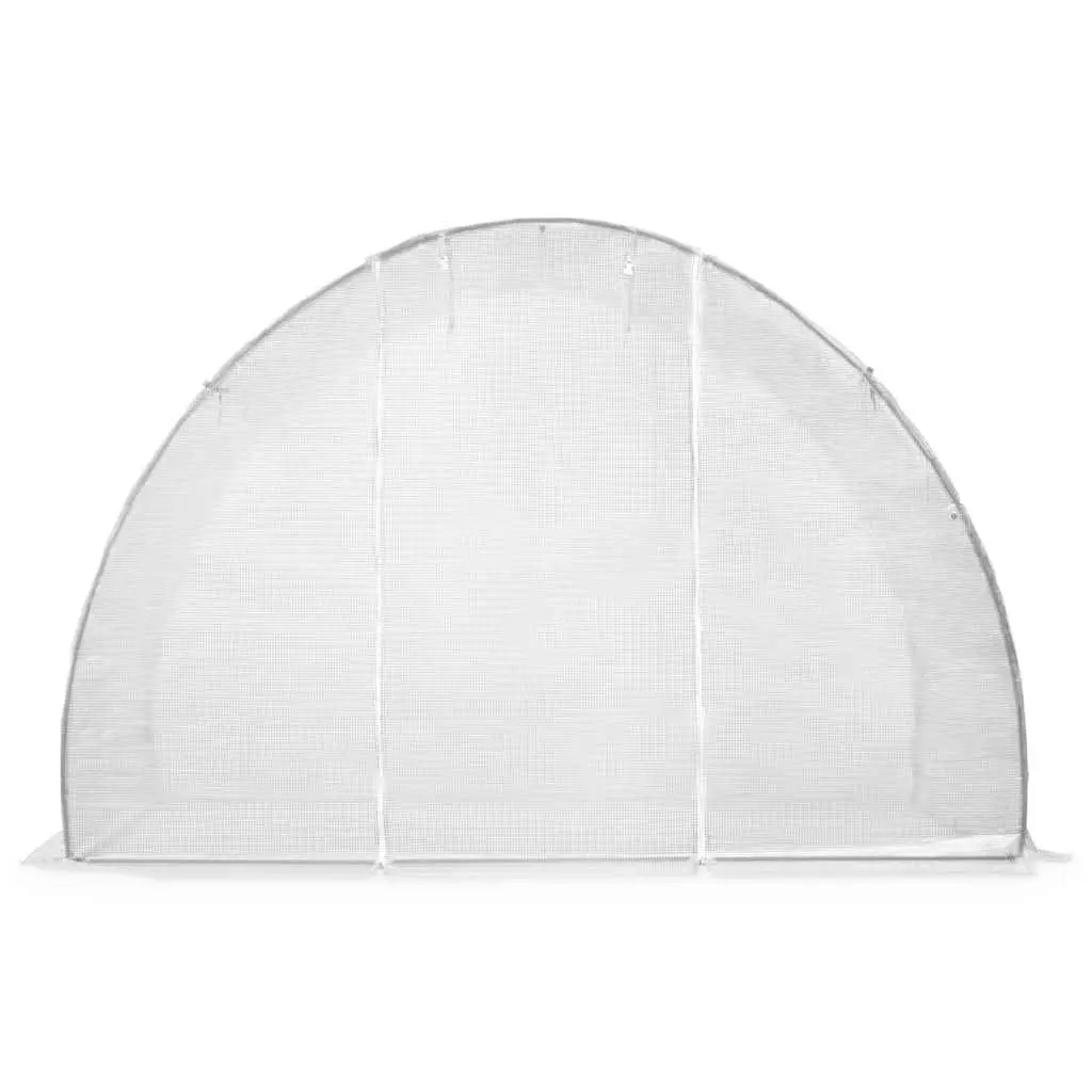 Greenhouse 4.5 m² White Garden Plant House Ventilation Windows Door Frame