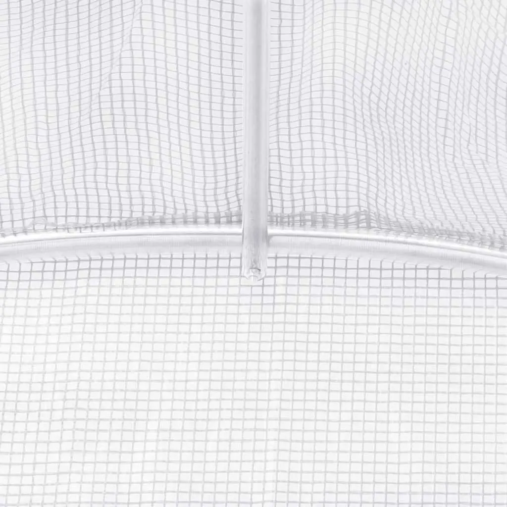 Greenhouse 4.5 m² White Garden Plant House Ventilation Windows Door Frame