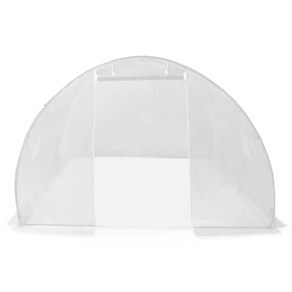 Greenhouse 13.5m² Plant House 450x300x200cm PE Mesh White