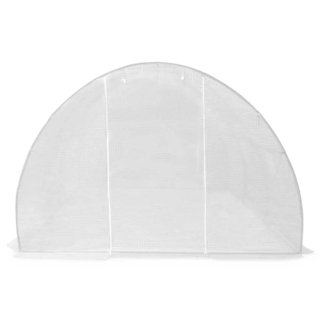 Greenhouse 13.5m² Plant House 450x300x200cm PE Mesh White