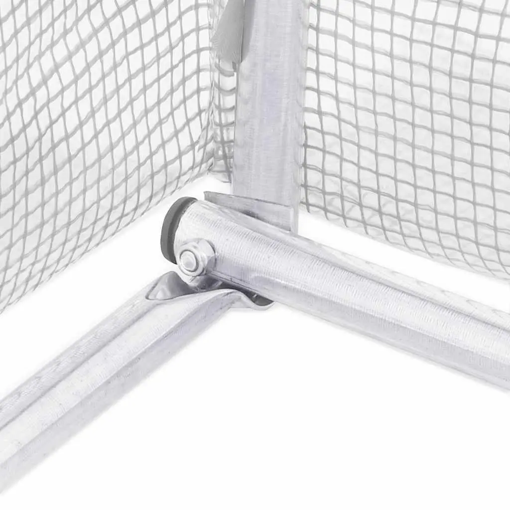 Greenhouse 27 m² PE Mesh Fabric 900x300x200 cm White Galvanised Steel Frame