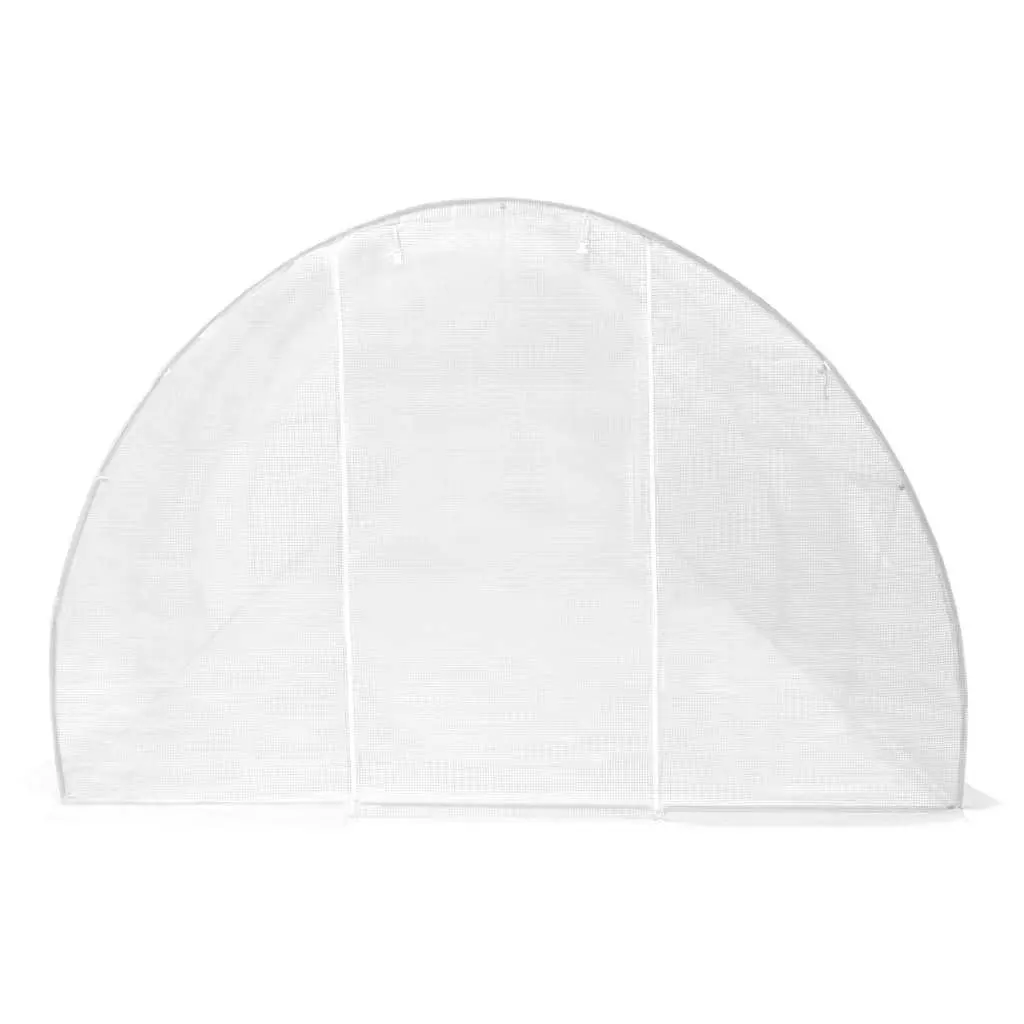 Greenhouse 27 m² PE Mesh Fabric 900x300x200 cm White Galvanised Steel Frame