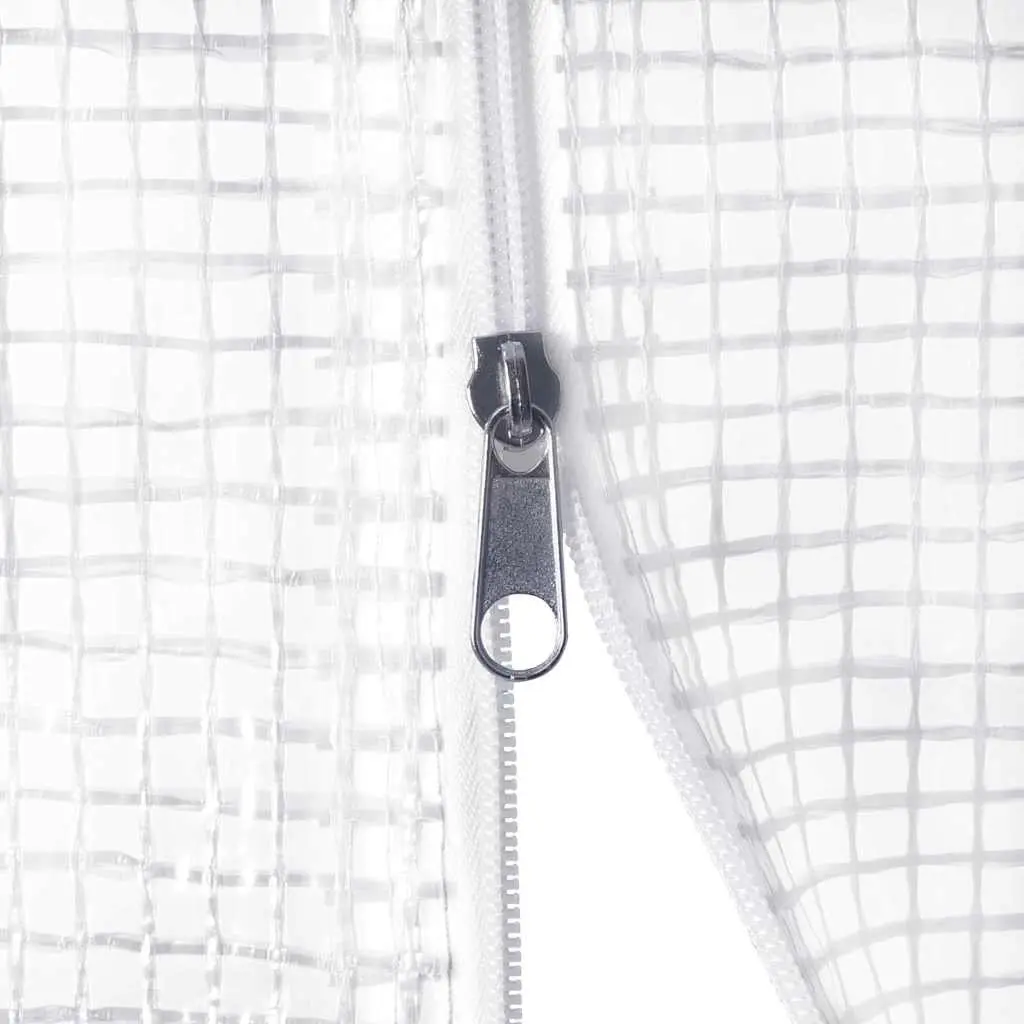 Greenhouse 27 m² PE Mesh Fabric 900x300x200 cm White Galvanised Steel Frame