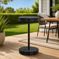 Stylish and Practical Black Outdoor Garden Table