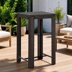 Reliable Brown Bar Table with Steel Frame 60.5cm