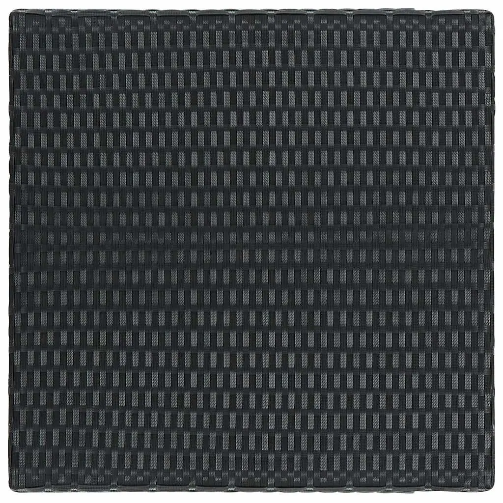 Bar Table Outdoor Garden Patio Furniture 60.5x60.5x110.5cm Black Poly Rattan