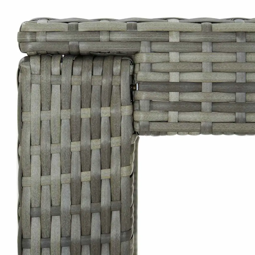 Bar Table Outdoor High Top Counter Height Grey Poly Rattan