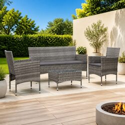 Comfortable and Practical 4-Piece Garden Lounge Set
