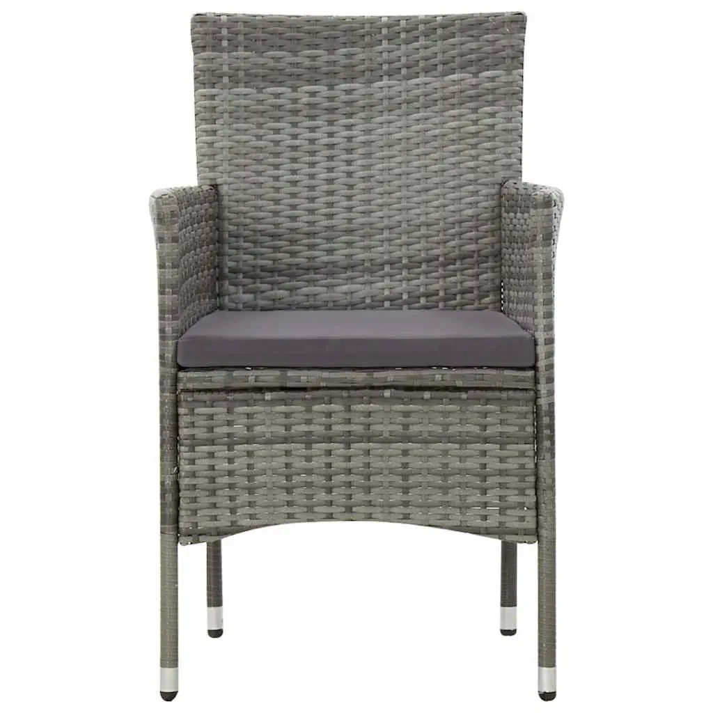 4 Piece Garden Lounge Set Outdoor Furniture Rattan Sofa Table Grey