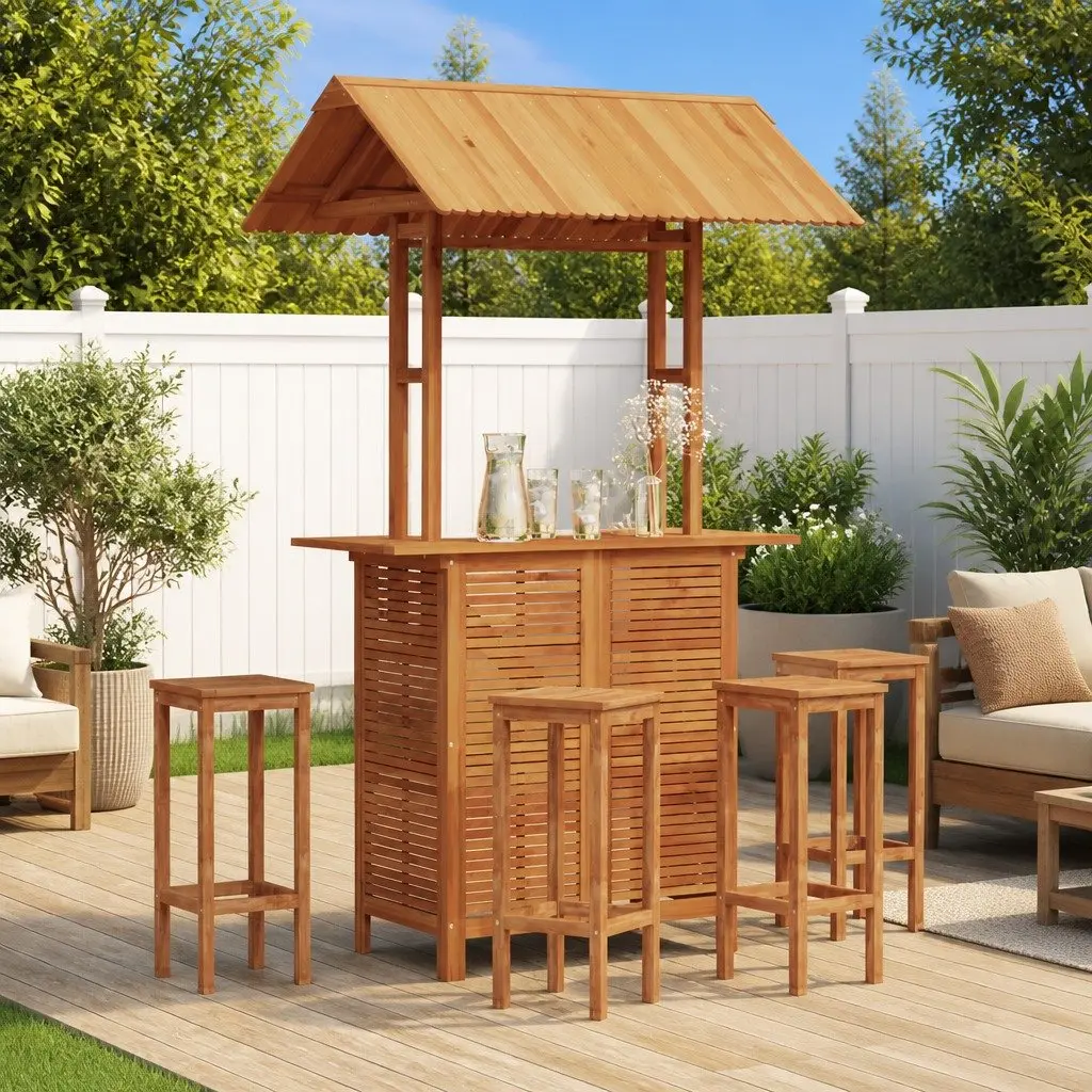 Outdoor Bar Table with Rooftop Protection