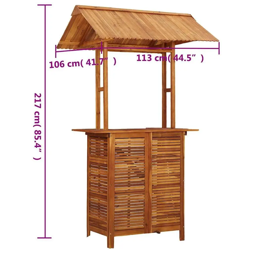 Outdoor Bar Table with Rooftop Protection