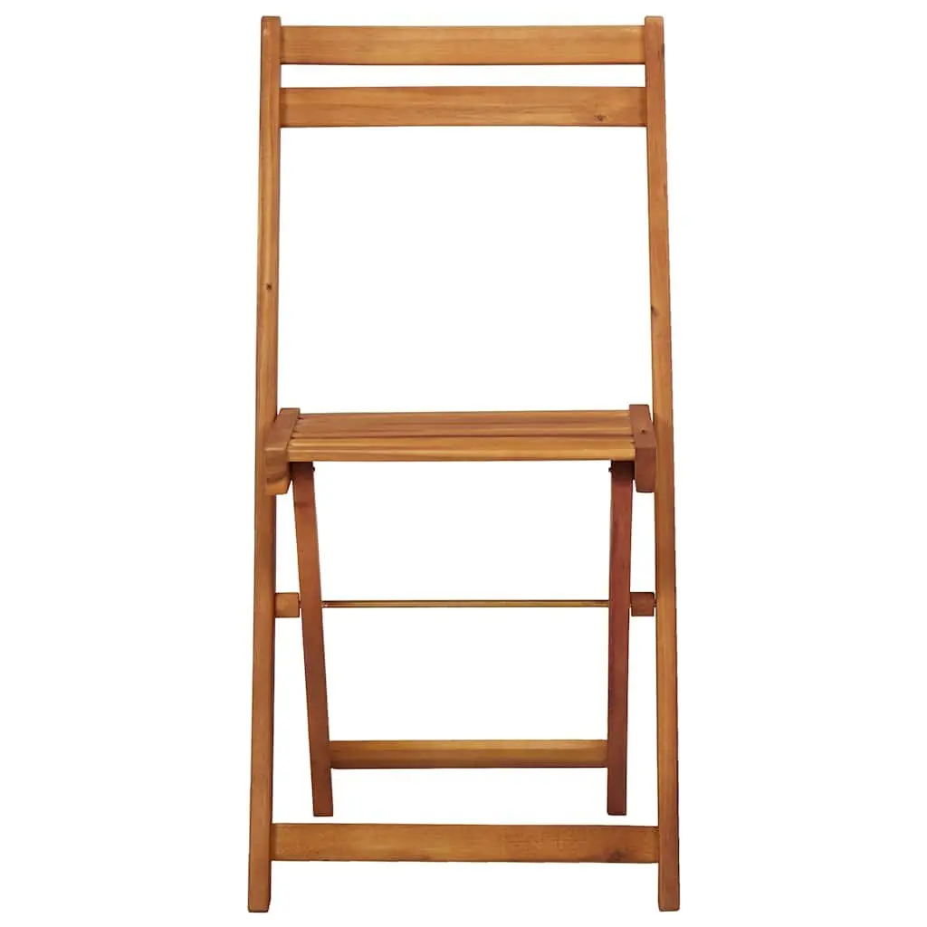 Outdoor Furniture Set with Planter Table and 2 Folding Bistro Chairs Brown