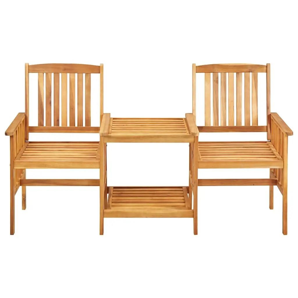 Bistro Set Outdoor Garden Furniture 2 Chairs Tea Table Brown