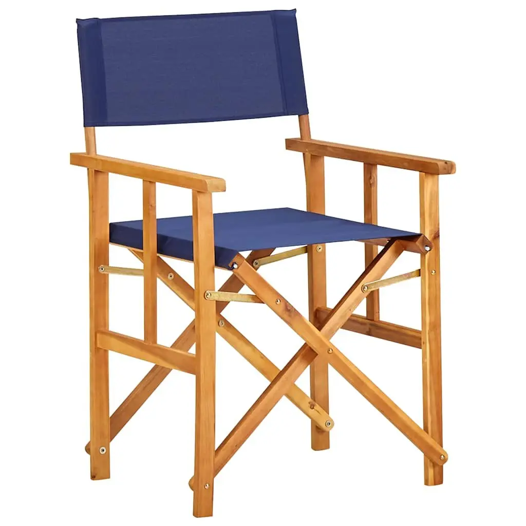 Outdoor Folding Chairs Set of Two for Camping Beach Seating Blue