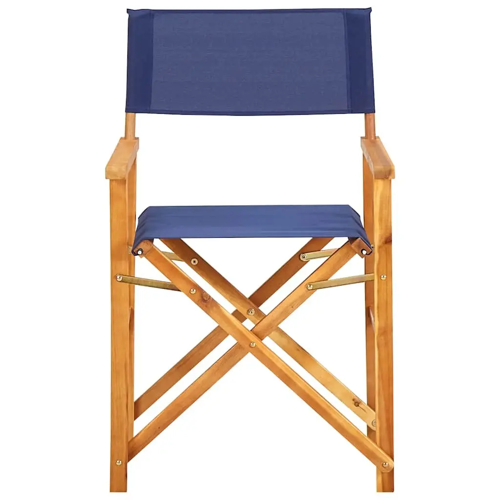 Outdoor Folding Chairs Set of Two for Camping Beach Seating Blue