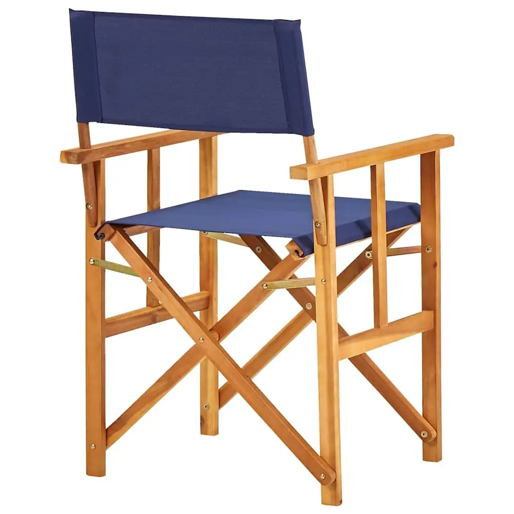 Outdoor Folding Chairs Set of Two for Camping Beach Seating Blue