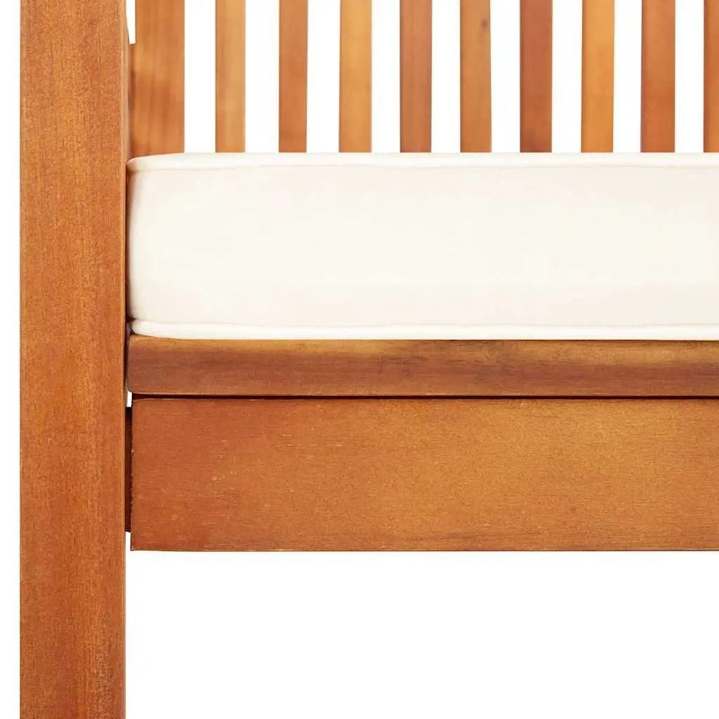 Outdoor Dining Chair Cushion Brown Acacia Wood Deep Seat