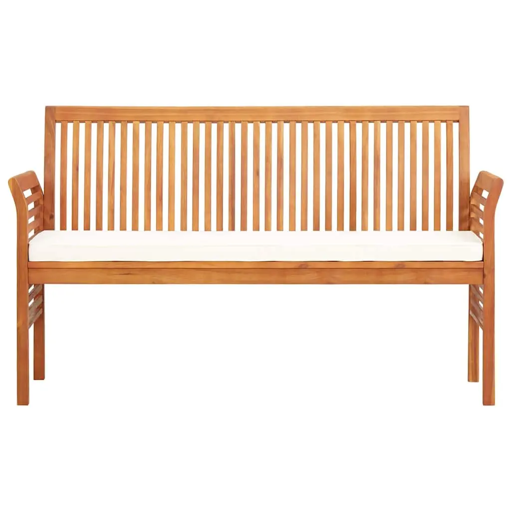 3-Seater Garden Bench Outdoor Patio Seat 150cm Acacia Wood Brown