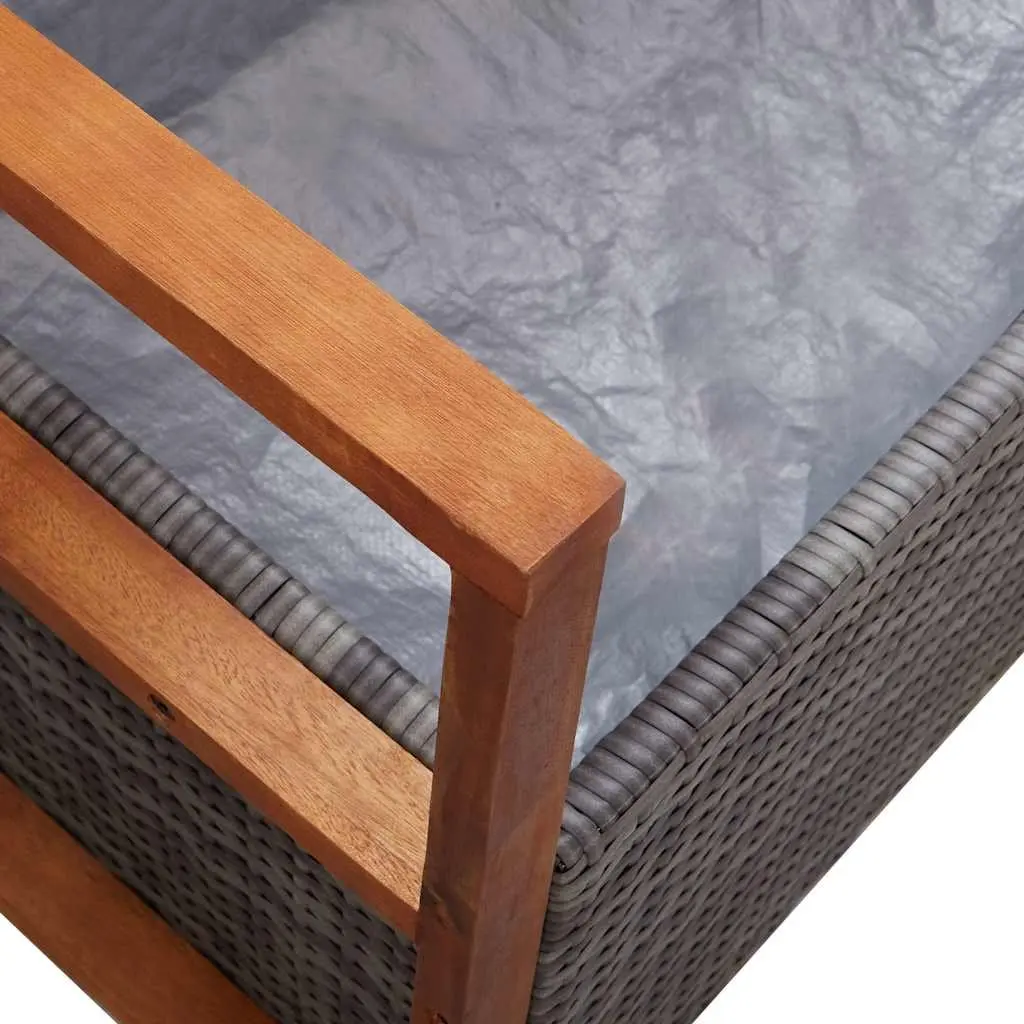 Grey 115cm Outdoor Storage Bench with Cushion
