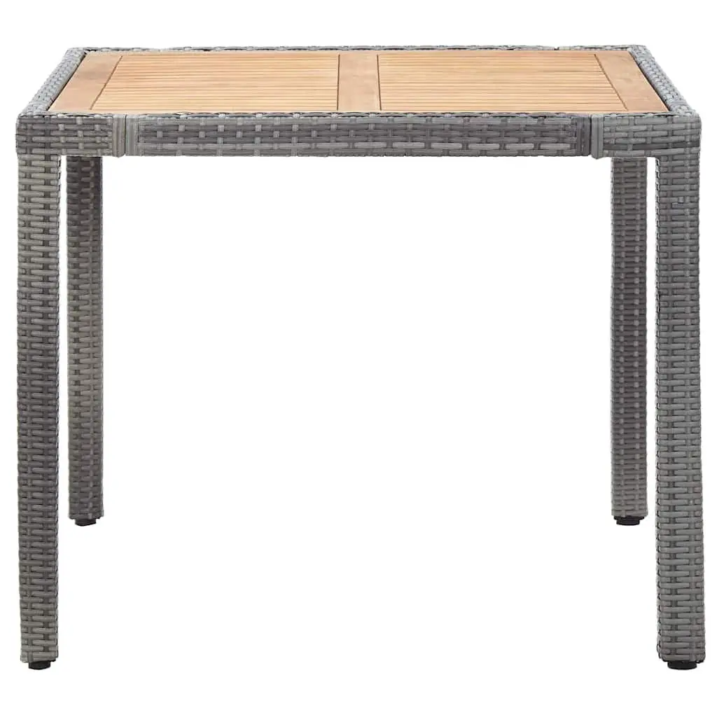5 Piece Outdoor Dining Set Poly Rattan Garden Patio Furniture Grey