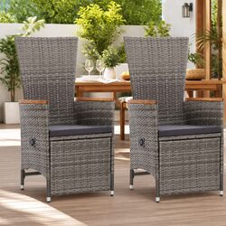 Comfortable Garden Chairs Set in Grey - Reliable and Stylish