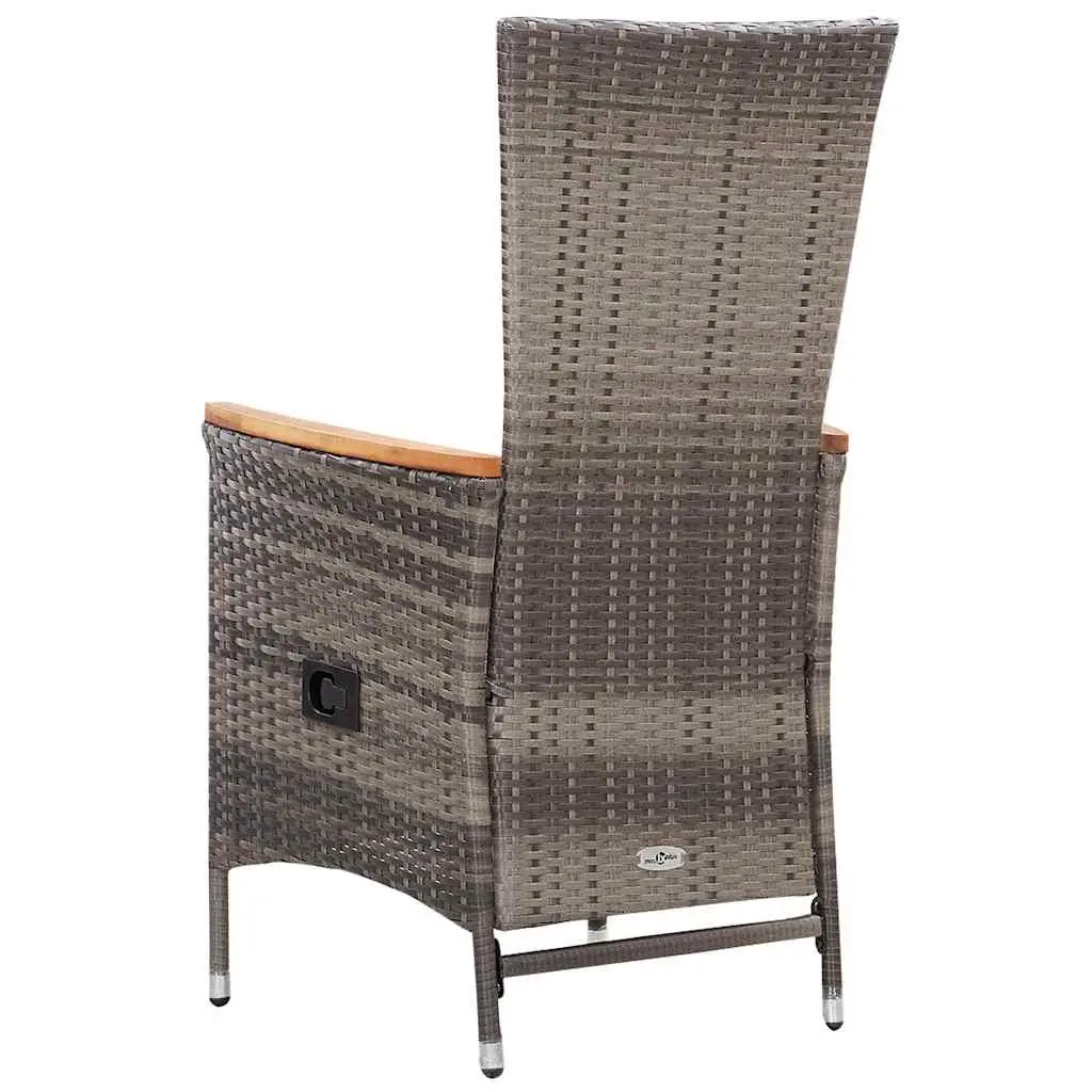 Outdoor Armchairs Reclining Garden Patio Seating 2 pcs Grey