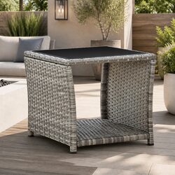 Reliable Grey Coffee Table with Glass Surface