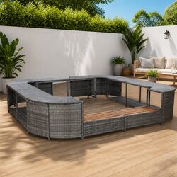 Comfortable and Reliable Grey Spa Surround for Hot Tubs