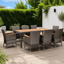 Reliable 9 Piece Outdoor Dining Set with Comfort and Style