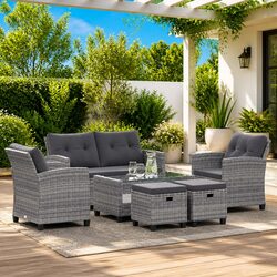 Warm and Inviting 6-Piece Outdoor Sofa Set