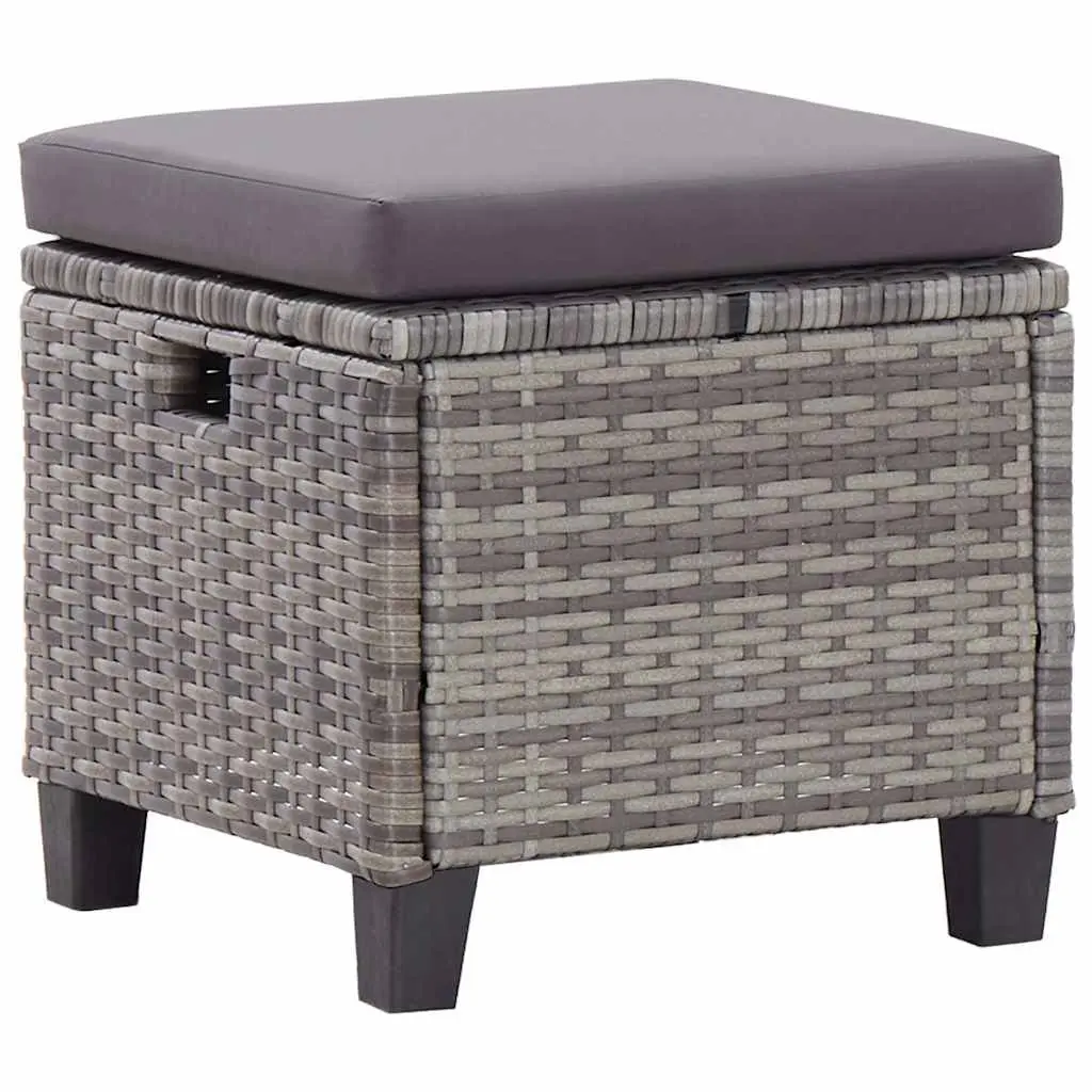 Outdoor Garden Sofa Set 6 Piece Grey Poly Rattan Patio Furniture