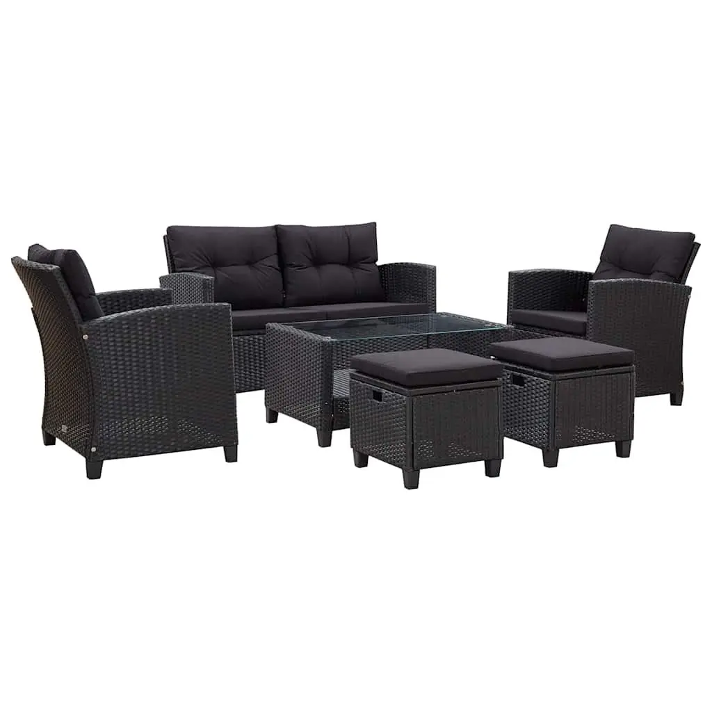 6-Piece Garden Sofa Set with Cushions