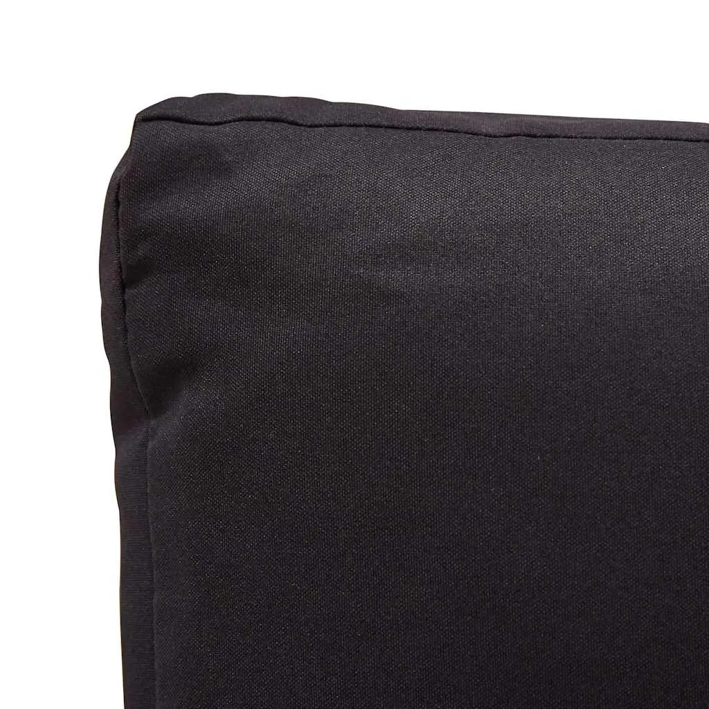2-Seater Outdoor Sofa with Cushions in Black