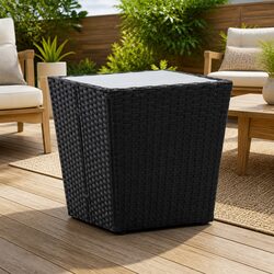 Black Outdoor Tea Table: Practical and Durable Design