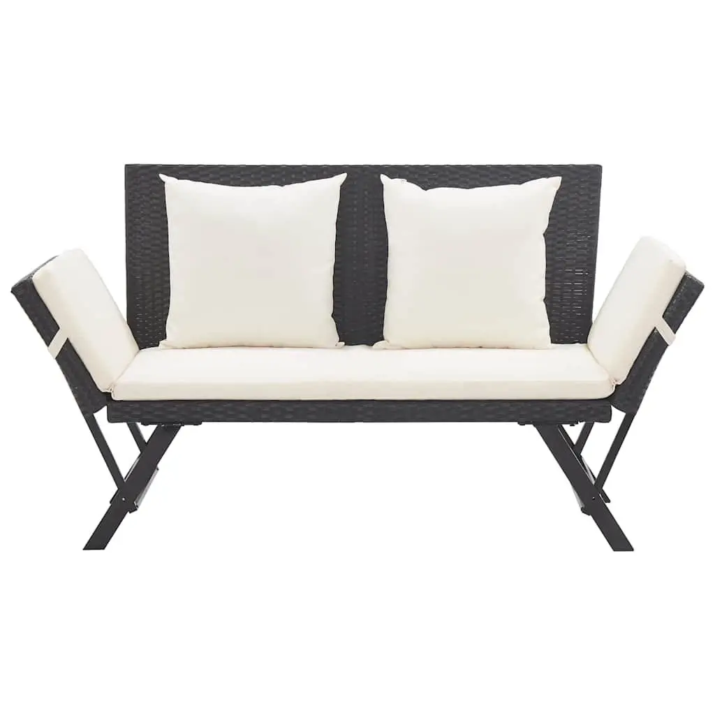 Outdoor Garden Bench 176cm with Cushions Seat Daybed Patio Rattan Lounger