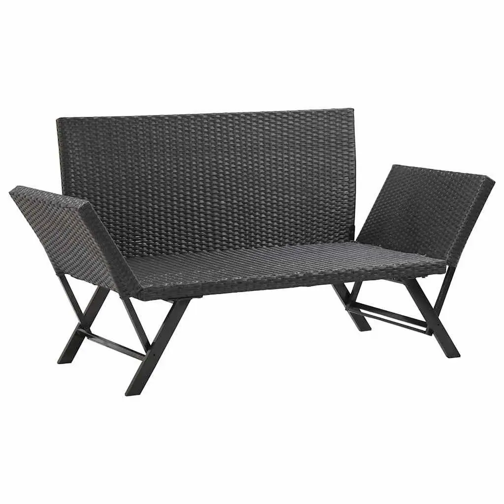 Outdoor Garden Bench 176cm with Cushions Seat Daybed Patio Rattan Lounger