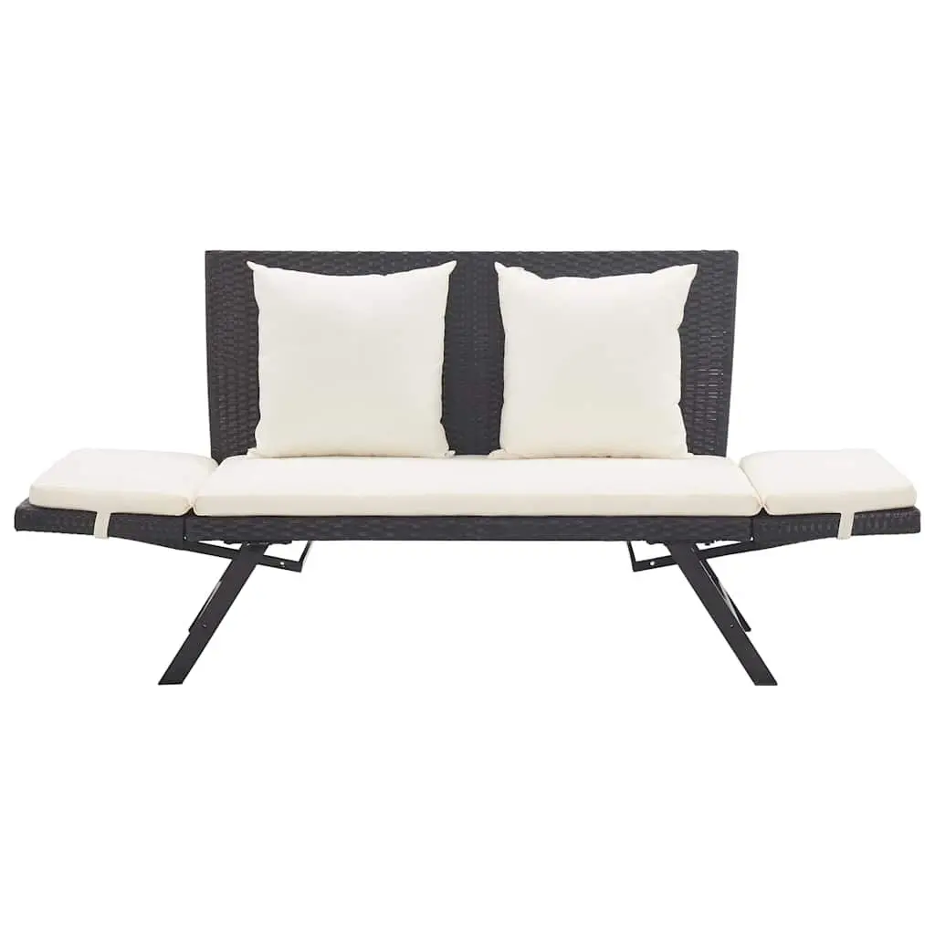 Outdoor Garden Bench 176cm with Cushions Seat Daybed Patio Rattan Lounger
