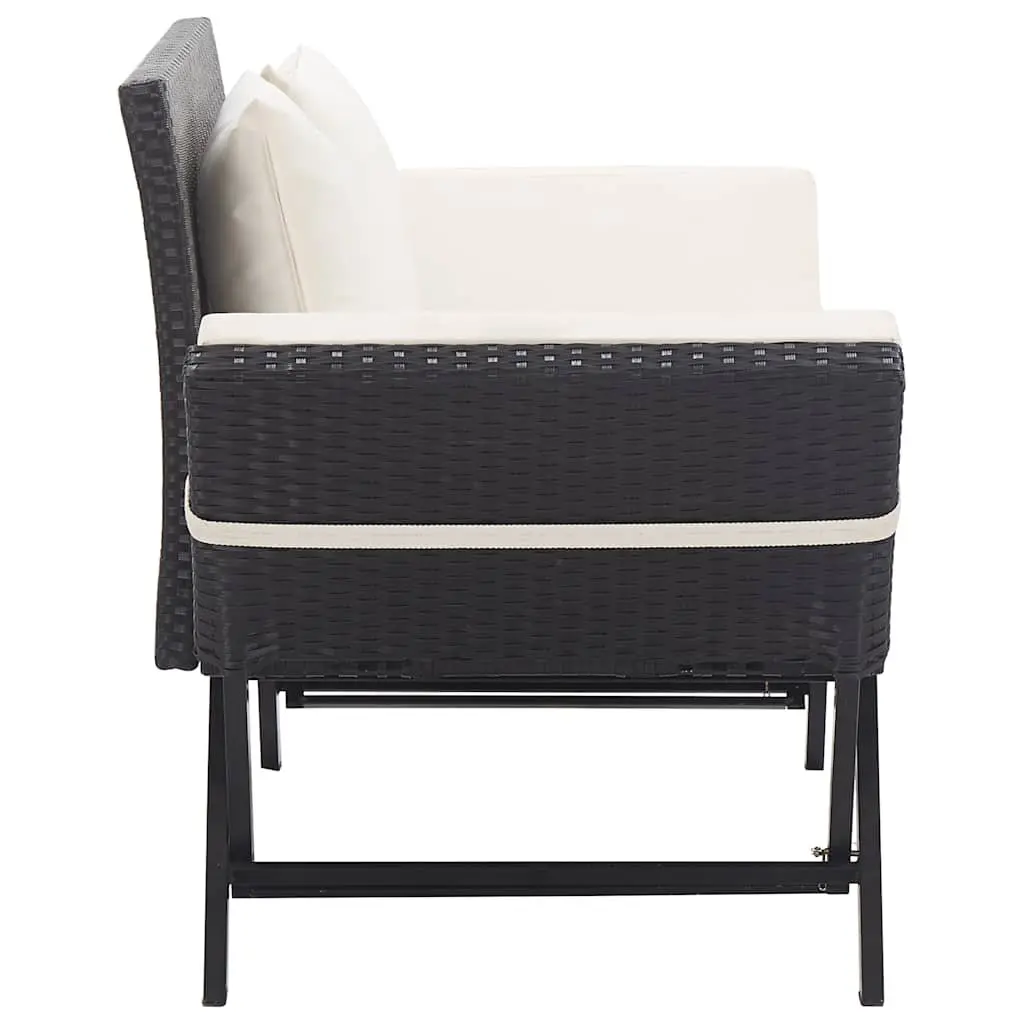 Outdoor Garden Bench 176cm with Cushions Seat Daybed Patio Rattan Lounger