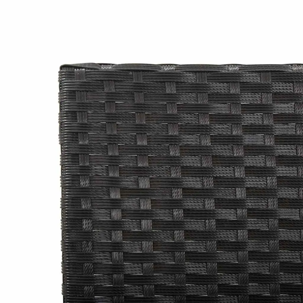 Outdoor Garden Bench Adjustable Daybed 176cm Black