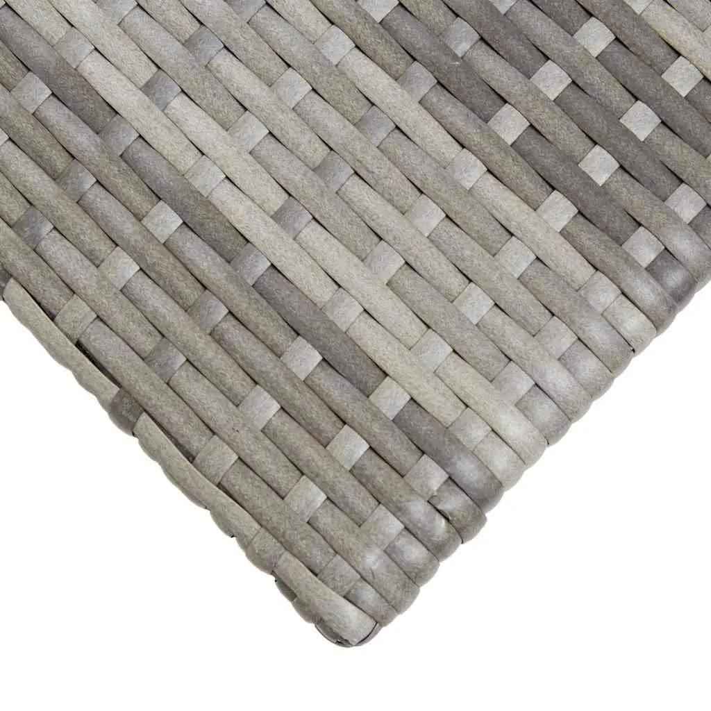 Grey Poly Rattan Tea Table for Outdoor Spaces
